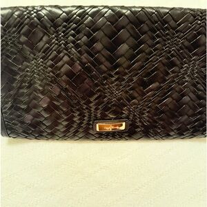 Cole Haan Woven leather black Clutch
